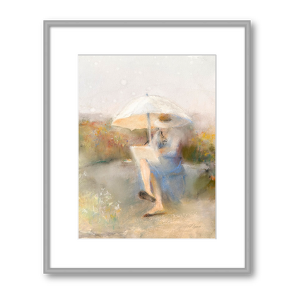 watercolor painting framed